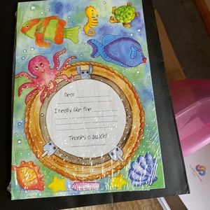 Under the sea themed kids’ thank you notes with